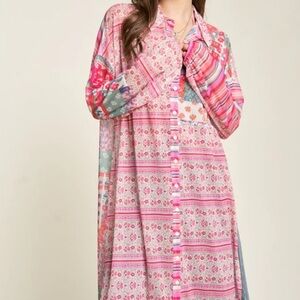 Davi & Dani Floral Pink Women's Mesh Cover